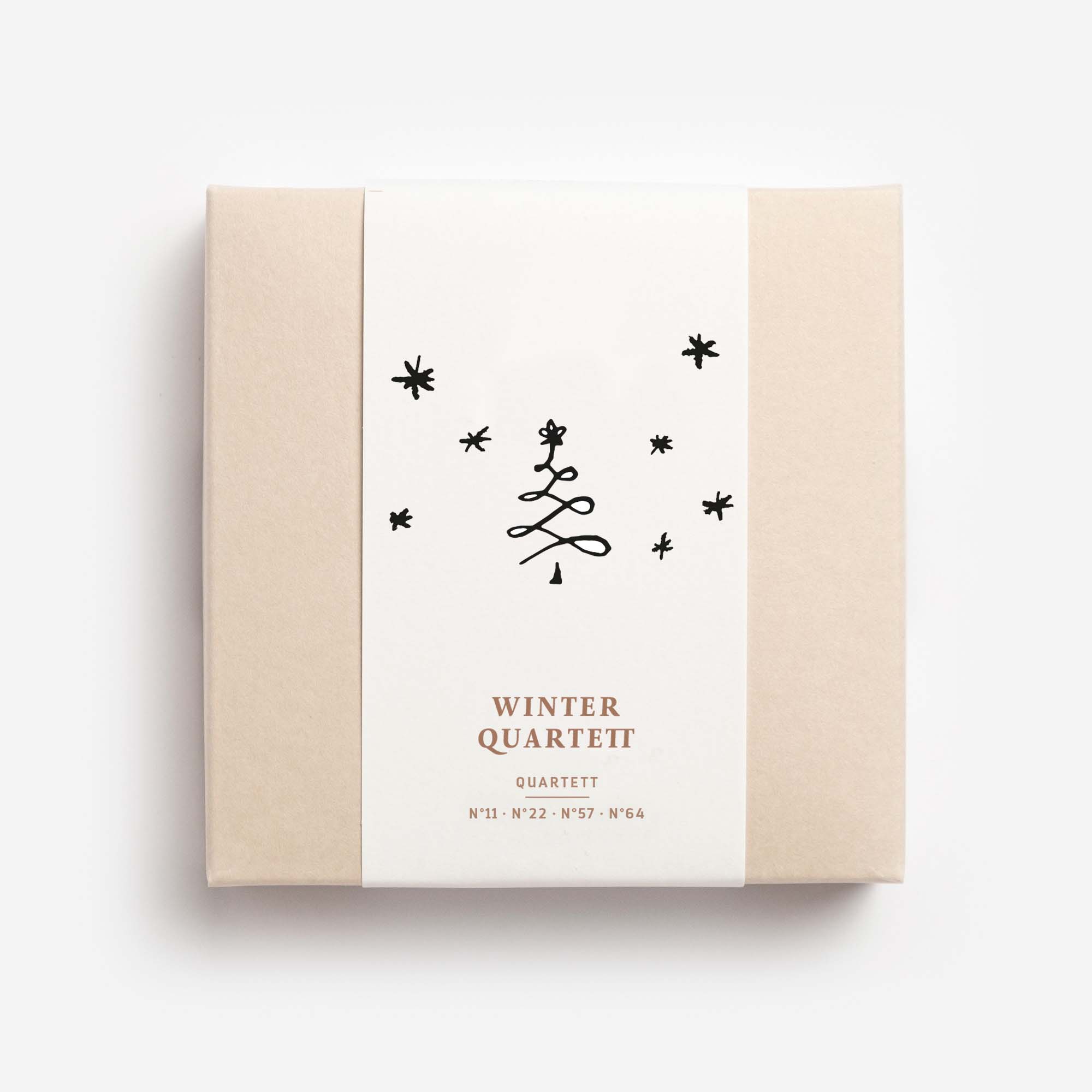 Winter Quartett mit Weihnachtsmotiv