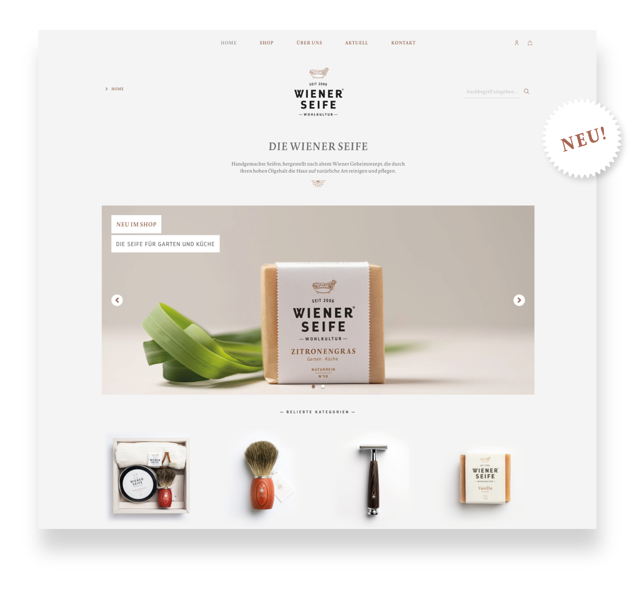 Willkommen im neuen Wiener Seife Online-Shop! Willkommen im neuen Wiener Seife Online-Shop!